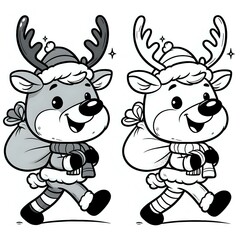 Obraz premium Cheerful Christmas on the Go