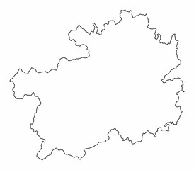 Guizhou Province outline map