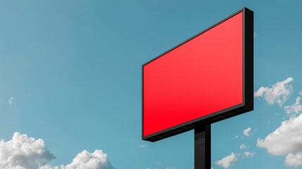 An elevated billboard mockup displaying a bold and clean Black Friday Sale banner in red and black, situated near a busy highway intersection.