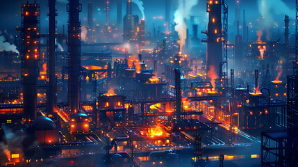 Fototapeta premium steampunk city