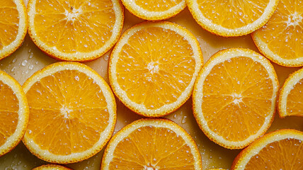 Fototapeta premium Beautiful background of orange slices