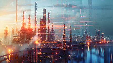 Naklejka premium steampunk city