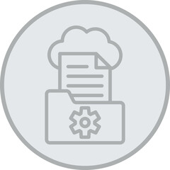 Digital Asset Management Vector Icon Design