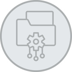 Digital Asset Management Vector Icon Design
