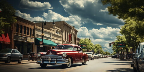 Obraz premium traditional old city USA.