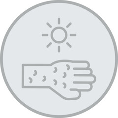 Sunburn Vector Icon Design
