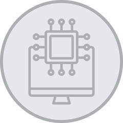 Monoitoring Vector Icon Design