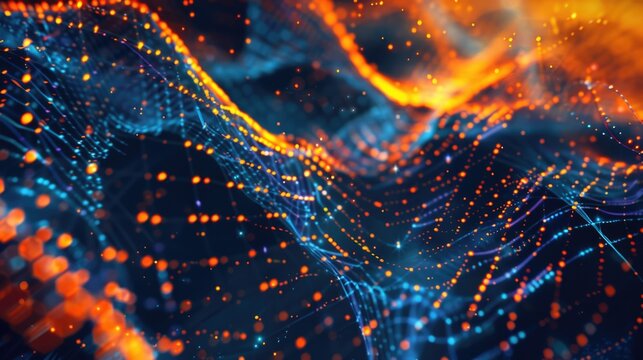 Bright LED lights in a cluster, suitable for tech or innovation themed projects