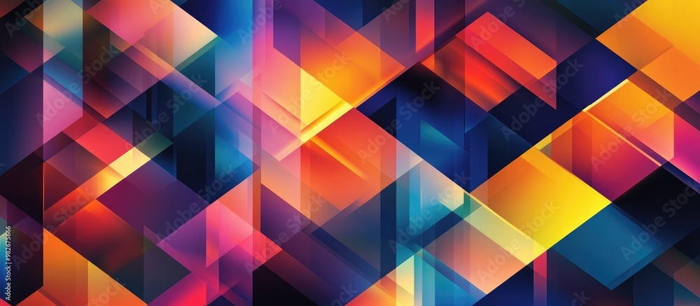 Poster vibrant geometric pattern ideal for backgrounds templates or various design applications