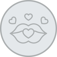 Lips Kiss Icon Design