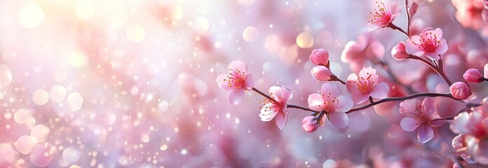 Delicate Pink Cherry Blossoms in Full Bloom - Spring Floral Photography