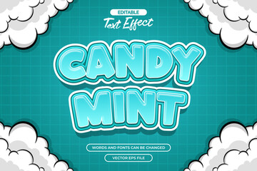 Candy mint editable text effect