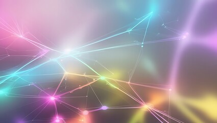 Obraz premium Abstract & science technology background. Network, particle illustration