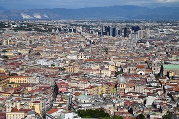 Obraz premium Vue générale de Naples des hauteurs de la ville