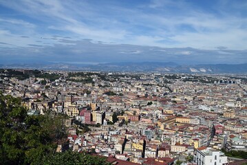 Naklejka premium Vue générale de Naples des hauteurs de la ville