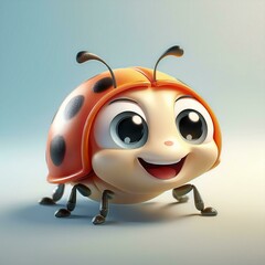 Obraz premium Baby Ladybug 3D Illustration
