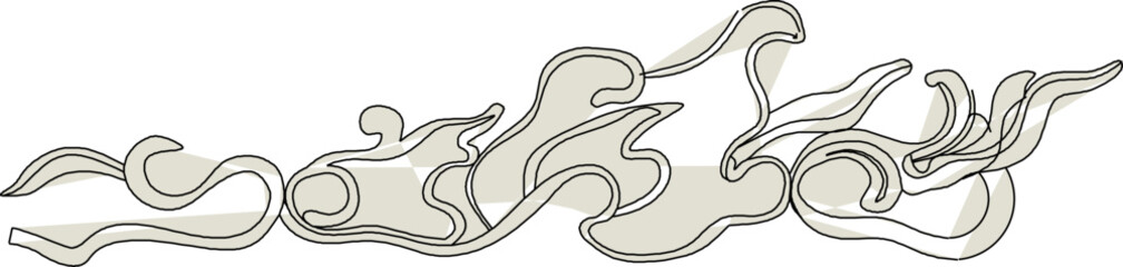 Fototapeta premium Vector sketch illustration silhouette design icon logo symbol engraving classic vintage ethnic traditional