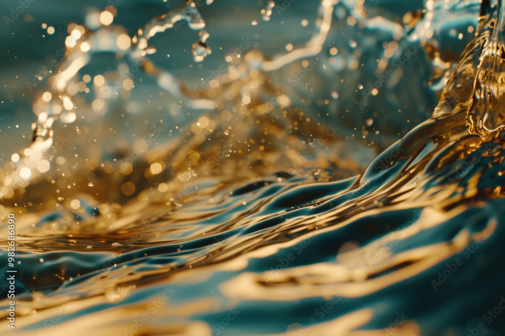 Poster a close-up view of a wave in the ocean