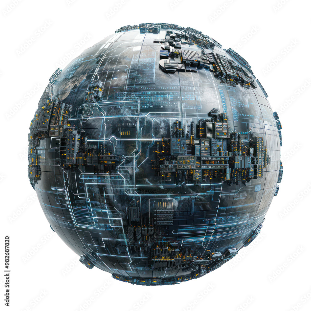 Poster planet earth is transforming into a global network with data connections and computer processors cov