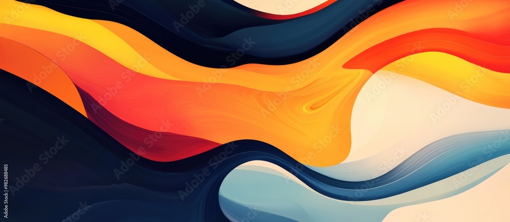 Wall mural Abstract background featuring vibrant colors and fluid shapes creating a dynamic and visually engaging atmosphere