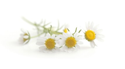 Fototapeta premium A close-up view of a bouquet of flowers on a white background