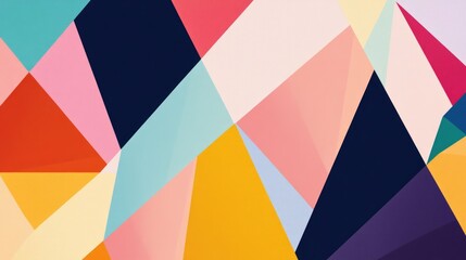 Obraz premium Abstract Design Featuring A Vibrant Color Palette In Triangular Polygonal Style
