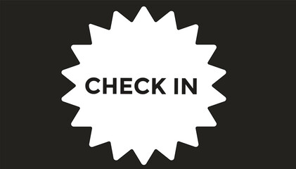 Check in button web banner templates. Vector Illustration 