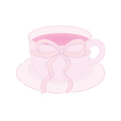 Discover vintage coquette coffee cup art, perfect for cozy mornings and chic home decor. Add charm to your collection with this cute, pastel coffee cup illustration