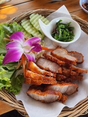 Fried pork with fish sauce