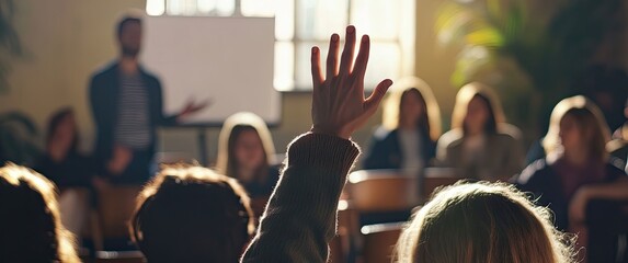 A Hand Raised in a Crowd: A Moment of Inquiry During a Lecture