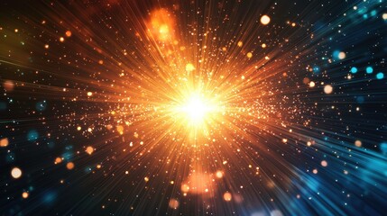 A burst of golden light