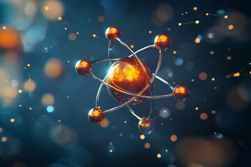 An artistic representation of a nitrogen atom,