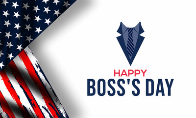 Happy Boss's Day poster, background. Vector	