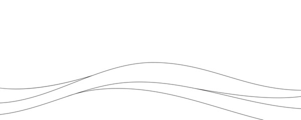 Thin lines, fluid black smooth, wavy abstract pattern on a white background. Minimalist abstract design.