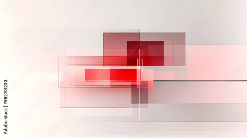 Poster minimalist geometric cube shapes and patterns in digital art composition