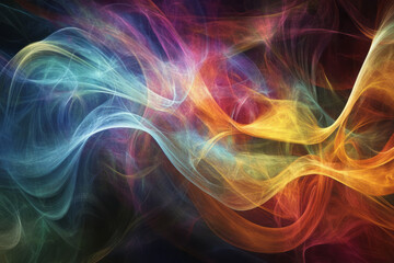 Obraz premium An abstract depiction of quantum superposition, with a single particle existing in multiple states simultaneously,