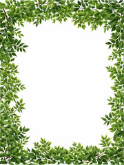 Fototapeta premium Green leaf bosrder copy space area