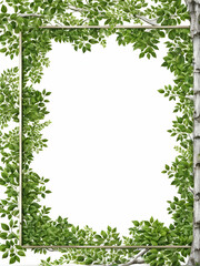 Fototapeta premium Green leaf bosrder copy space area