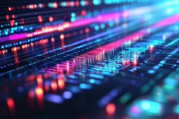 An illustration of a gene chip scanner, with the microarrays displayed as glowing grids,