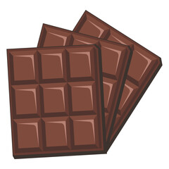 chocolate bar isolated on white