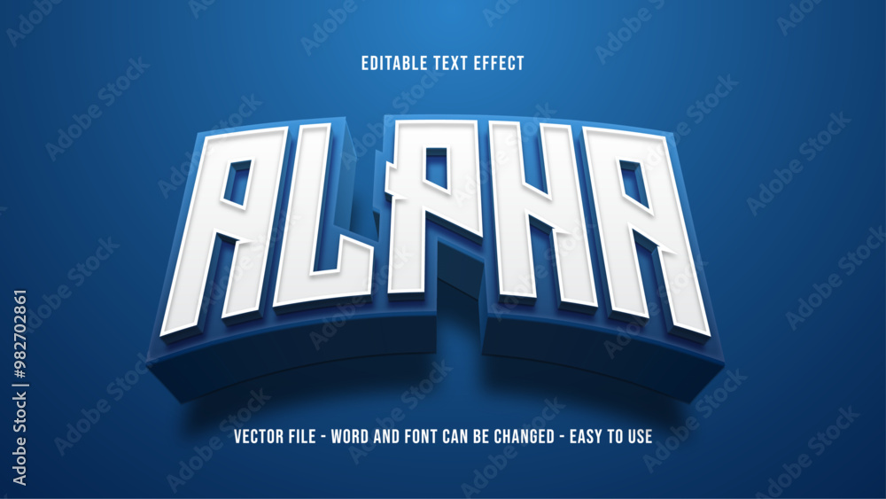 Poster bold text effect, 3d editable text style effect