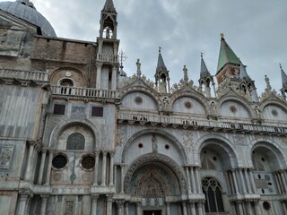 St. Mark Basilica in Venice, Italy. The classic architecture is beautiful. Suitable for background, wallpaper and presentation slide.