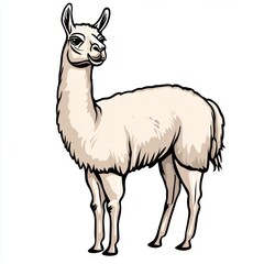 Fototapeta premium Llama Illustration.