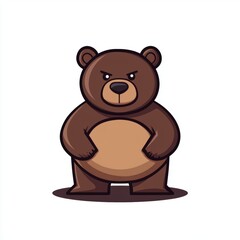 Fototapeta premium Angry Cartoon Bear.