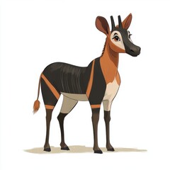 Obraz premium Okapi Illustration.