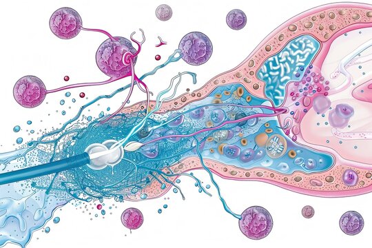  Detailed diagram of male spermatogenesis, highlighting the stages of sperm formation