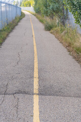 walkway footpath in city urban for exercise