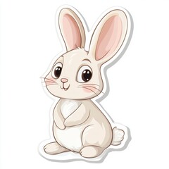 Obraz premium Cute Bunny Sticker.