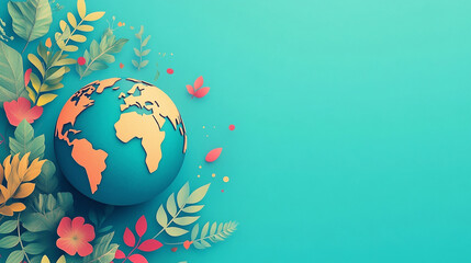 Naklejka premium Developing sustainable development goals for the environment. Saving the environment sustainable. Environment World Earth Day. Implementation of environmental technology.