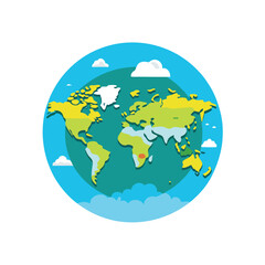 World map Vector Design Logo Mascot Modern Symbol